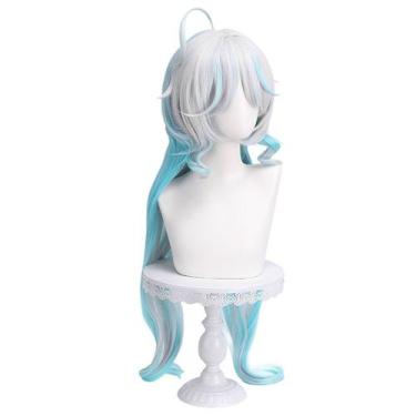 Imagem de Peruca de cosplay Genshins Impacts Furinas Synthetic Hair 100cm - yiwe