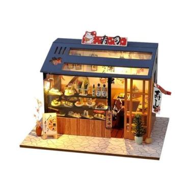 Imagem de Casa De Bonecas De Madeira Para Crianças DIY, Quebra-Cabeça Miniatura 