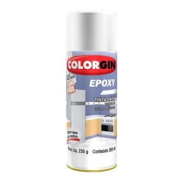 Imagem de Spray Epóxi Branco 852 Colorgin 350ml - Alta Resistência E Acabamento 