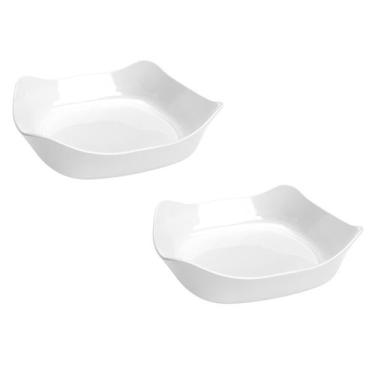 Imagem de Kit 2 Assadeiras Travessa Opaline 1,2L Quadrada Refratário - Nadir Fig