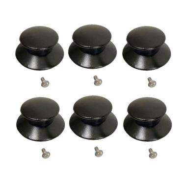 Imagem de Kit 6 Pegador Puxador Panela Tampa Vidro E Ferro E Parafuso