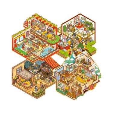 Imagem de Adesivos 3D DIY De Paisagens Em Tamanho Plus, Cenário De Cabana De Bol