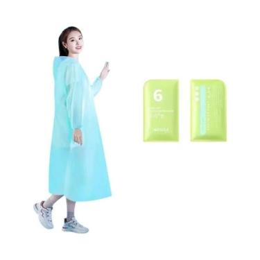 Imagem de Capa De Chuva Descartável Unissex Impermeável E Reforçada Com Capuz Pa