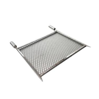 Imagem de Grelha Churrasco Inox 40x60 Tela Chapa Expandida Sem Emenda - INOX LAU