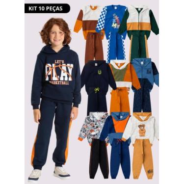 Imagem de Kit Sortido 10 Peças de Roupas Infantis Menino Inverno - 5 Conjuntos -