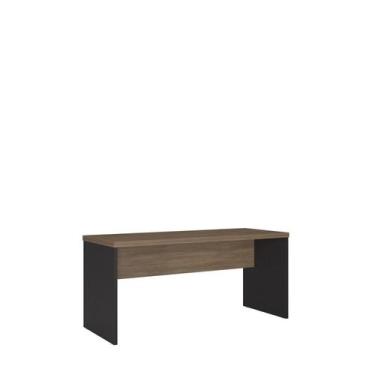 Imagem de Escrivaninha Mesa Escritório Design Moderno 150cm Ameixa E Preto Chess