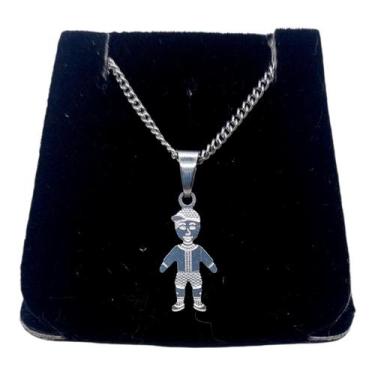 Imagem de Colar CHOKER AÇO INOX Mamãe Mãe Filho Menino Canga Feminino - ASA