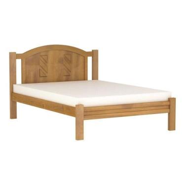 Imagem de Cama Casal Flex Grécia Mel para Colchão 128 cm ou 138 cm Madeira Maciç