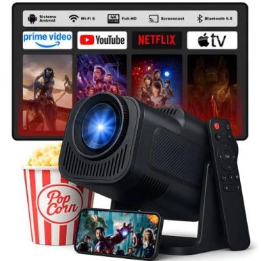 Imagem de Projetor Inteligente Hy320 Pró 5G Smart 4K Wifi 6 Bluetooth 5.0 Androi