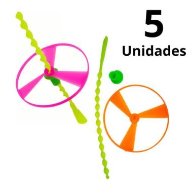 Imagem de Kit 5 Girocópteros Brinquedo Infantil Voador Super Hélice - MinutoBaby