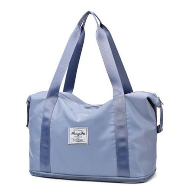Imagem de Bolsa de Viagem OEM Multifuncional Dobrável em Tecido Oxford Impermeável Azul de Grande...