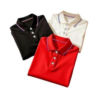 Imagem de Conjunto De 3 Camisas Polo Masculinas Casuais De Manga Curta Para Fest