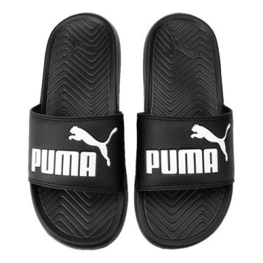 Imagem de Chinelo Puma Slide PopCat Adulto Unissex, 38, Preto