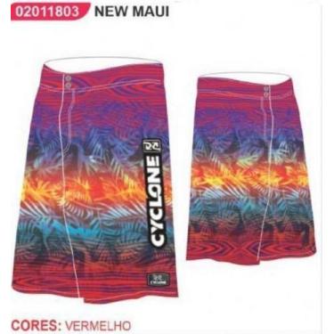 Imagem de Bermuda Tec-Tel Board Short Cyclone Australia North New Maui Masculino