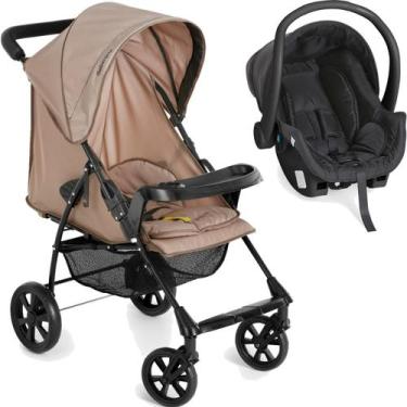 Imagem de Carrinho de Bebe Bebe Cocoon Black Galzerano Romano G22 Toffee