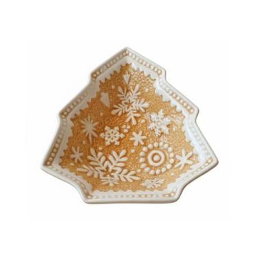 Imagem de Petisqueira ceramica decorativo natal marrom santa cecilia