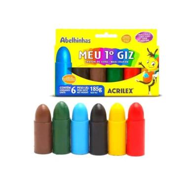 Imagem de Meu Primeiro Giz c/ 6 Cores - Acrilex