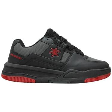 Imagem de Tênis Nesk Dragon II Skate Masculino Sintético Estilo Retro Cor:Preto+