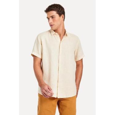 Imagem de Camisa Masculina em Linho Reserva Pienza, Natural, 3G