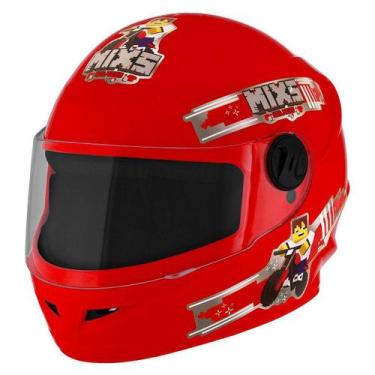 Imagem de Capacete Moto Fechado Infantil Menina Menino Mixs Start Blocks Seguro 