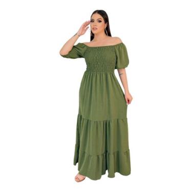 Imagem de Vestido Longo Feminino Verão Casamento Três Maria Dia Moda Evangélico 