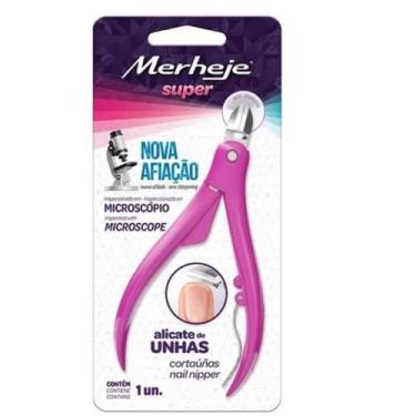 Imagem de Alicate Para Unhas Merheje Super Rosa - Merheje