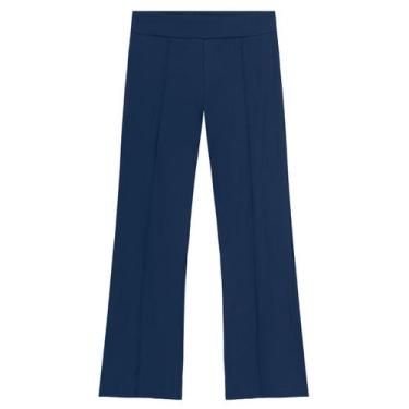 Imagem de Calça Flare Infantil Menina em Malha Active Azul Brandili, 14
