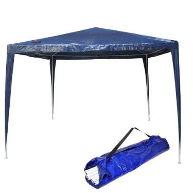 Imagem de Tenda Gazebo Montavel Base e Topo 3x3 Azul Importway