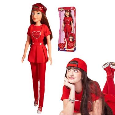 Imagem de Boneca Gi Aventureira Vermelha 52cm Luccas Neto Novabrink - Novabrink 
