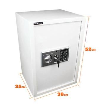 Imagem de Cofre eletrônico digital grande - com senha e chave - prateleira remov