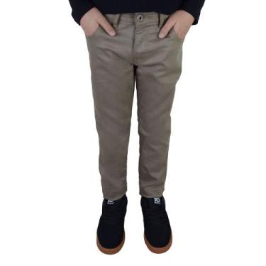 Imagem de Calça Infantil Masculina Ogochi Sarja Essencial Marrom 0025, 02