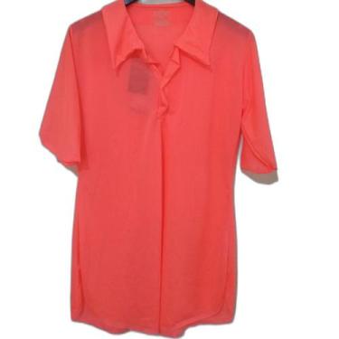 Imagem de Saída de praia adulto camisa crepe mais corpo, Pink fluor, M
