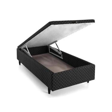 Imagem de Box Baú Herval Solteiro Idea, Preto, 46 x 88 x 188 cm