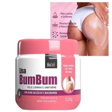 Imagem de Creme Bio Soft Lisa Bumbum 120g: Hidratante Renovador com Ácido Salicí