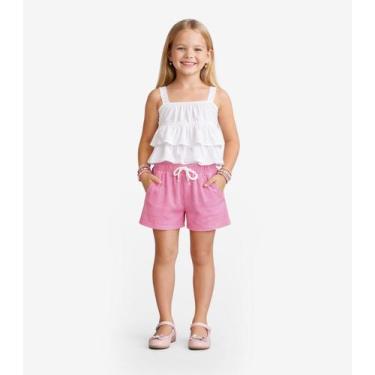 Imagem de Shorts Menina Infantil Trick Nick Rosa, 4, Rosa