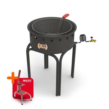 Imagem de Fritadeira Tacho Coluna a Gas Alta Pressao 14L PR-14G com Cortador de Legumes Inox Progas