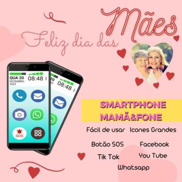 Imagem de Smartphone mamãefone 4g 32gb tela grande botão sos zap zap - MULTILASE