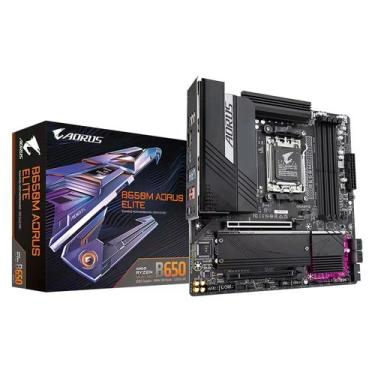 Imagem de Placa Mãe Gigabyte B650M Aorus Elite AX DDR5 Socket AM5 Chipset AMD B6