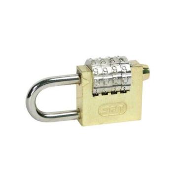 Imagem de Cadeado com Segredo 00605 Latonado 40,0 mm Dourado Stam Metalúrgica