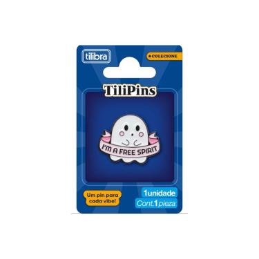 Imagem de Pin Tilibra Modelo 11 Metal com Trava Traseira 25X22X2MM 8G Acabamento Brilhante Panda