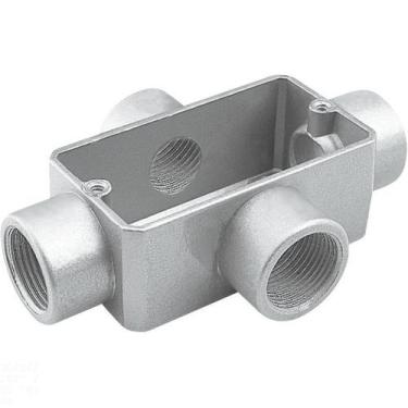 Imagem de Condulete fixo 1/2" tipo "X" - sem tampa / rosca BSP / sem pintura - T