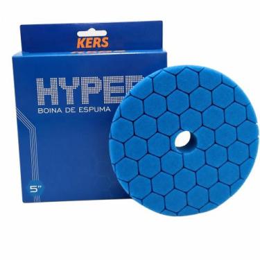 Imagem de Boina Hyper Kers Espuma Azul Macia 5" para Lustro e Acabamento