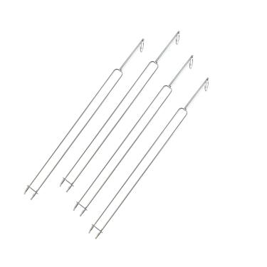 Imagem de Espetos de Kabob para Churrasco de Ponta Dupla Elizabeth Karmel, 38 cm, Conjunto de 4