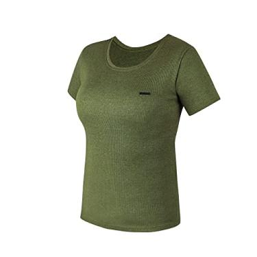 Imagem de Camiseta Feminina Invictus Skadi Mescla Verde Cor:Verde;Tamanho:G