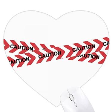 Imagem de Mouse pad de borracha com logotipo Caution Line Art Deco Fashion Heart Mouse pad Game Office