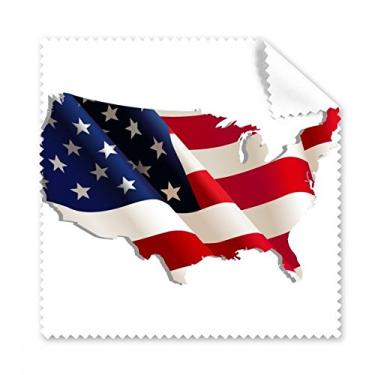 Imagem de Pano de limpeza de tela de telefone com mapa da bandeira dos Estados Unidos 5 peças