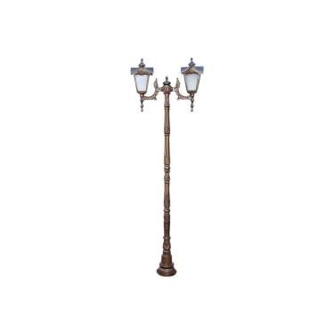 Imagem de Poste Colonial Madri para Jardim Alumínio 02 Luminária 1,71m