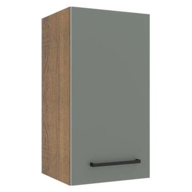 Imagem de Armário Aéreo Madesa Agata 35 cm 1 Porta - Rustic/Cinza