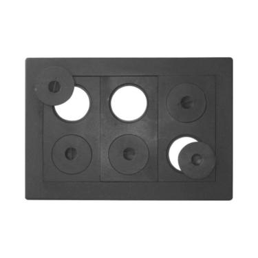 Imagem de Chapa Econômica Fogão Lenha 6 Furos com Tampa 45x64x45cm