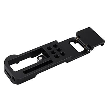 Imagem de Placa de liberação rápida da câmera para ZV1, placa de extensão de liberação rápida para câmera digital, suporte de montagem base da câmera, com 1/4 parafuso, orifício